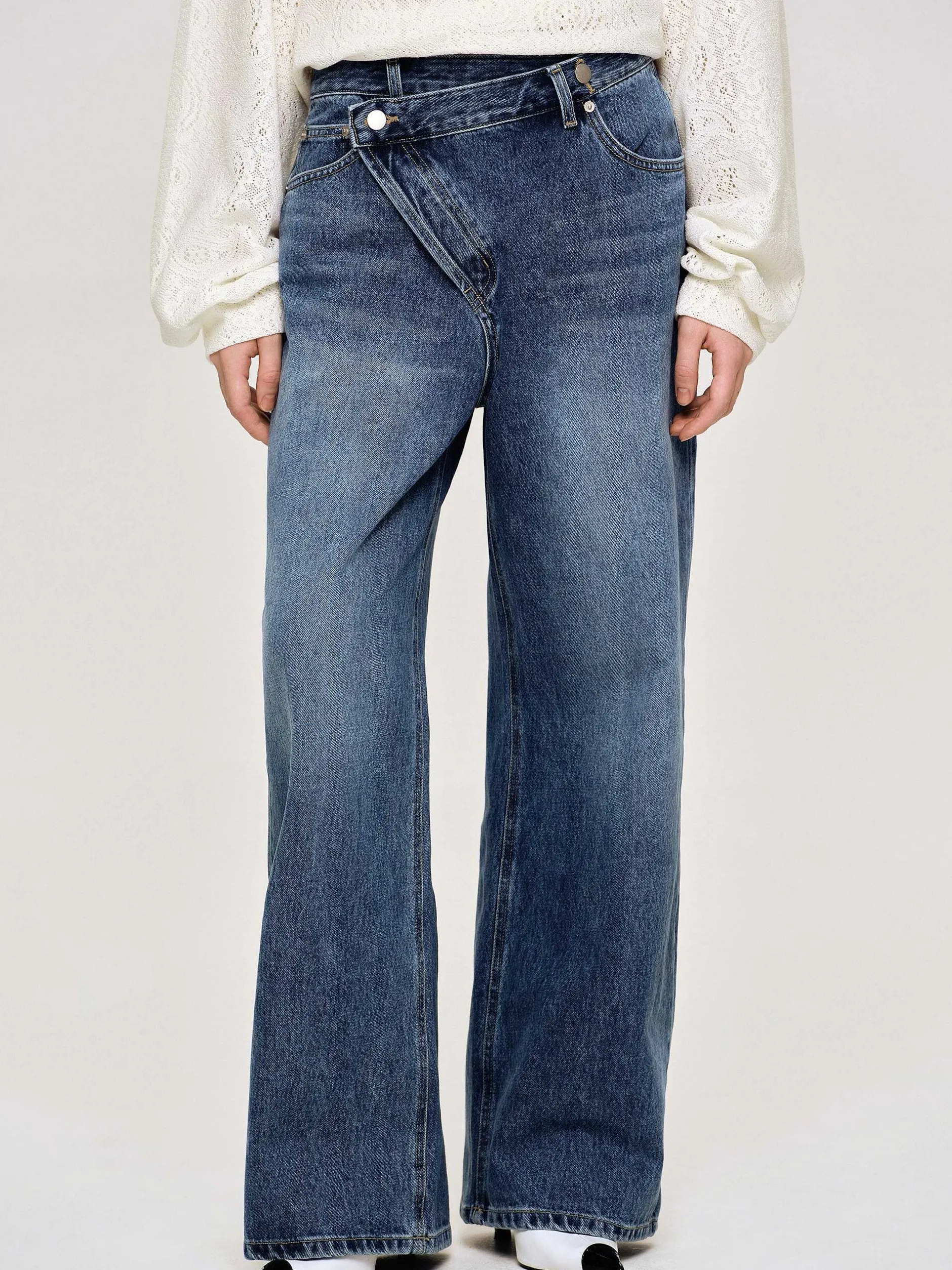 Frauen Source Unknown Denim<Crossover-Jeans, Dark Stone Wash
