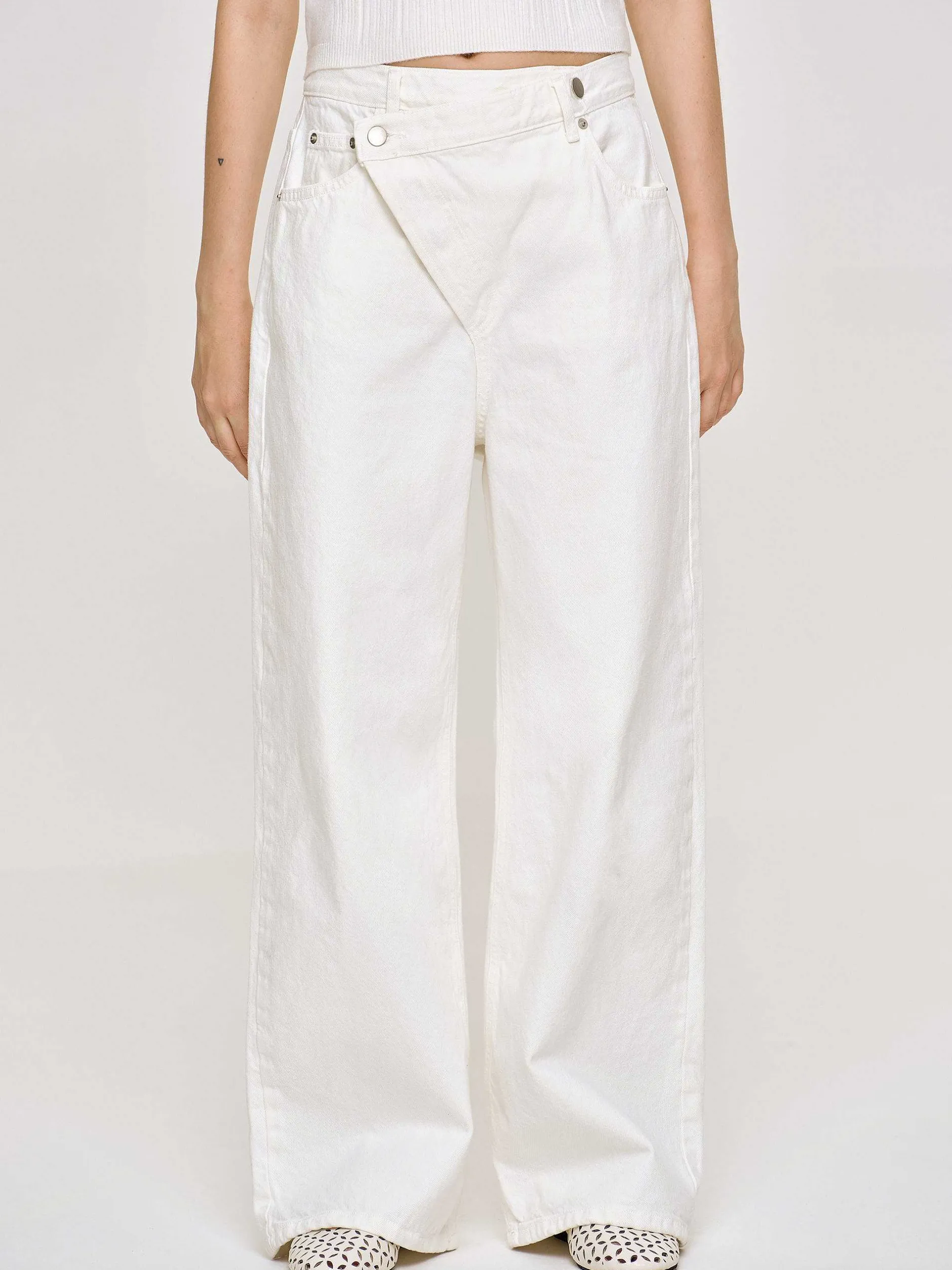 Frauen Source Unknown Kleidung<Crossover-Jeans, Weis
