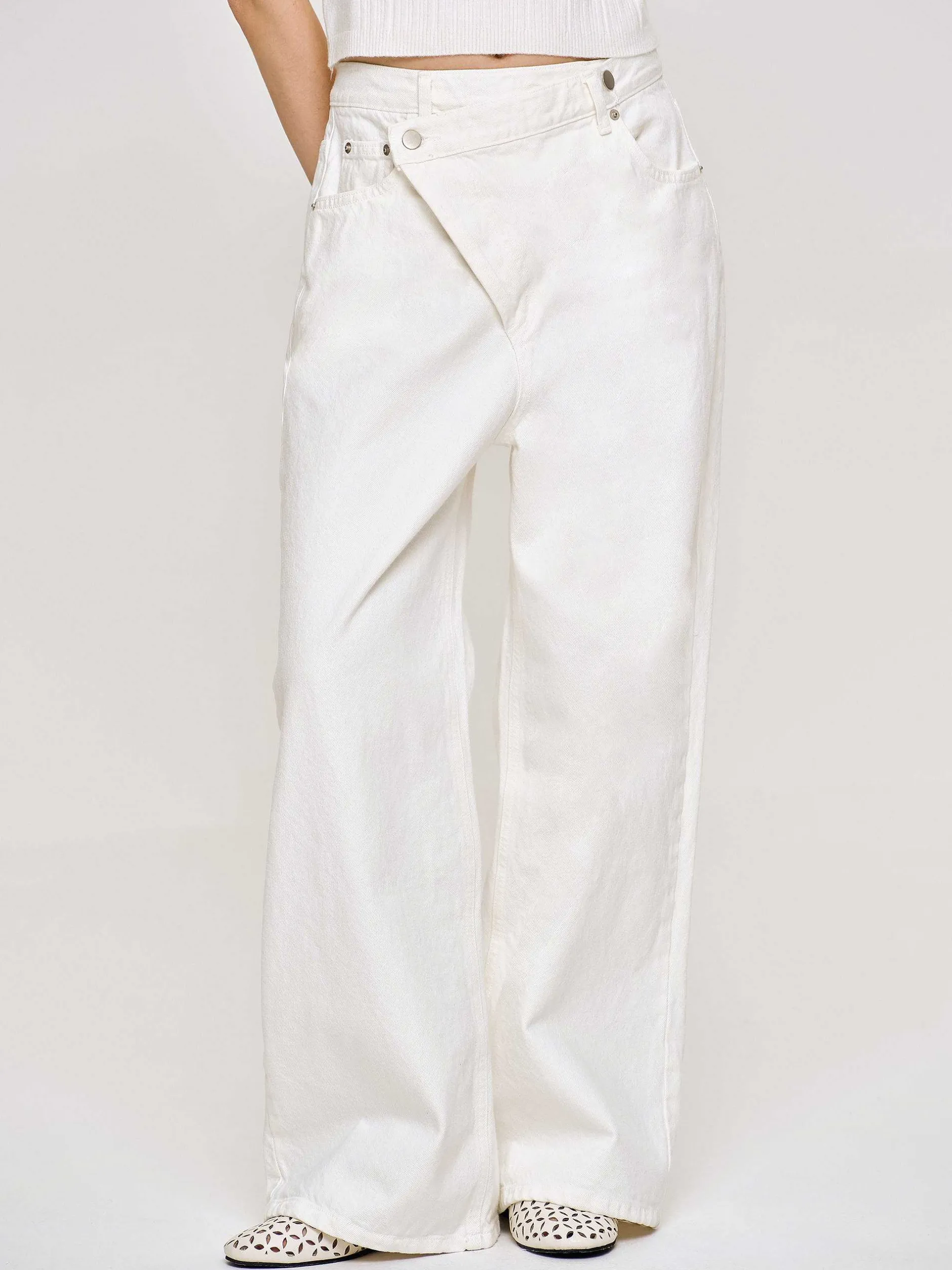 Frauen Source Unknown Kleidung<Crossover-Jeans, Weis