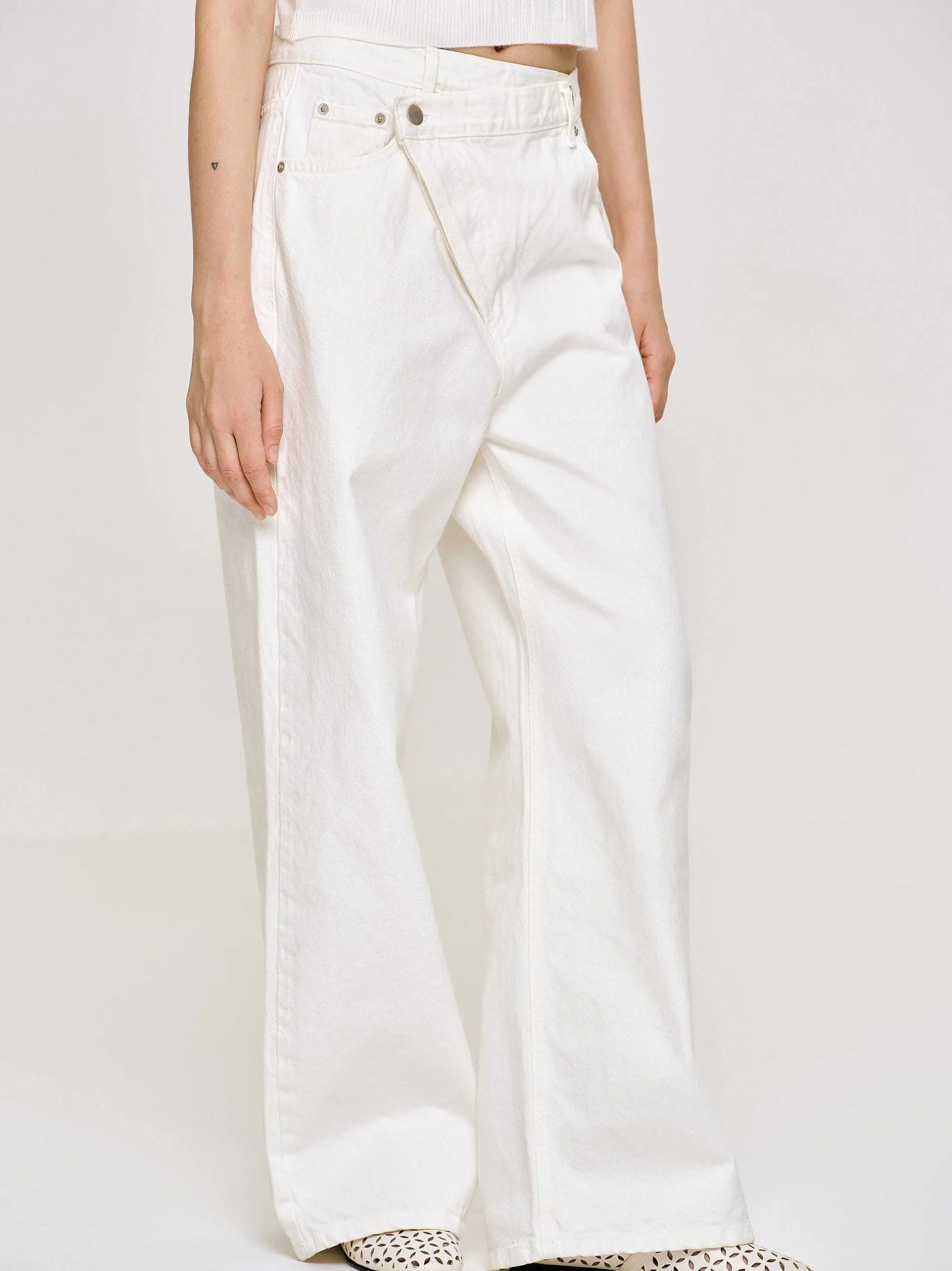 Frauen Source Unknown Kleidung<Crossover-Jeans, Weis