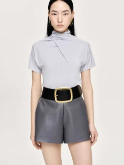 Frauen Source Unknown Kleidung<Daye Cross Neck T-Shirt, Nebelgrau