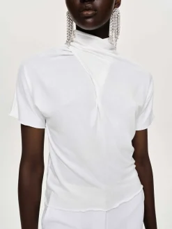 Frauen Source Unknown Oberteile<Daye Cross Neck T-Shirt, Weis