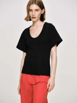 Frauen Source Unknown Zubehör<Deep U T-Shirt, Schwarz