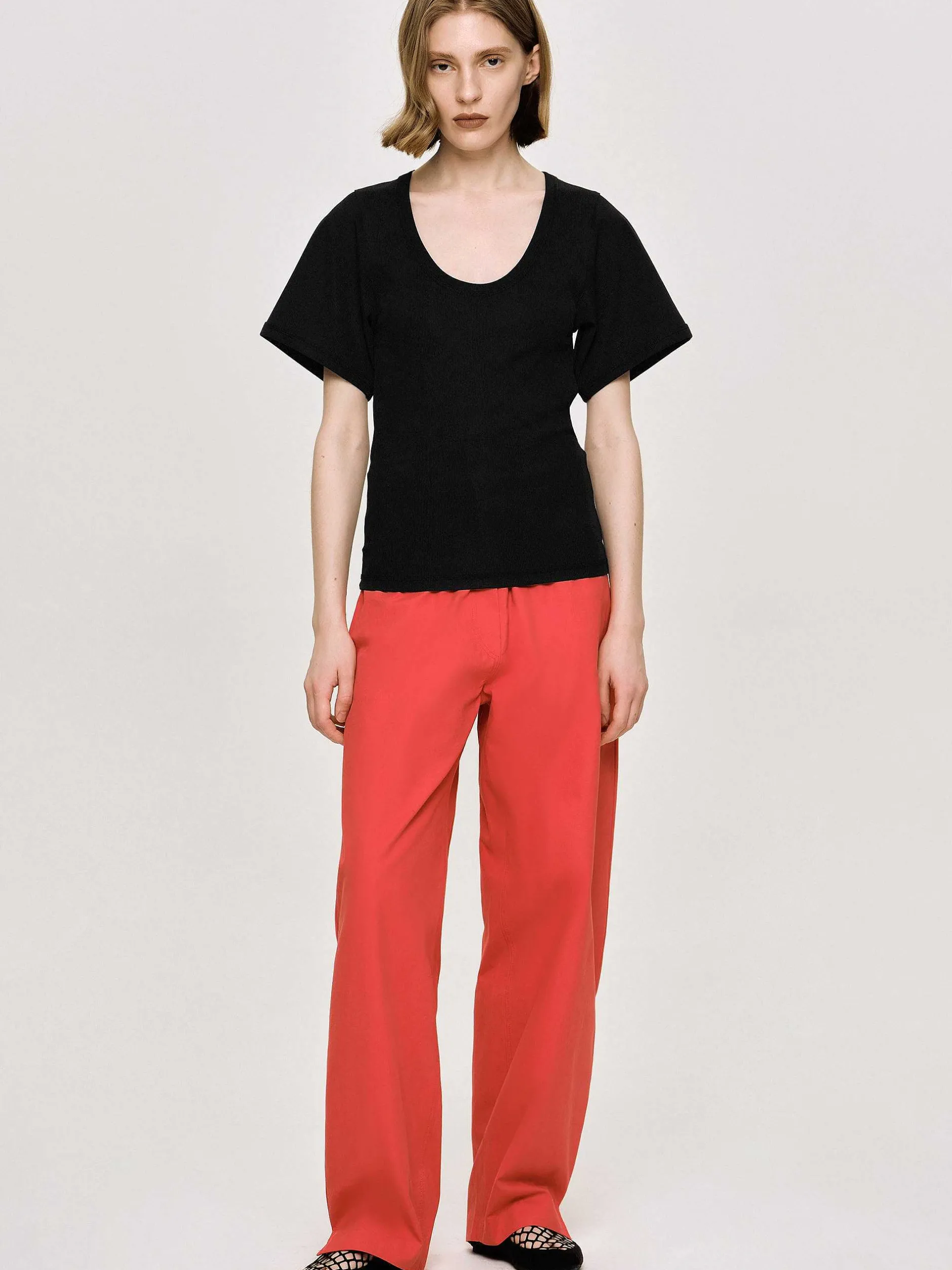 Frauen Source Unknown Zubehör<Deep U T-Shirt, Schwarz