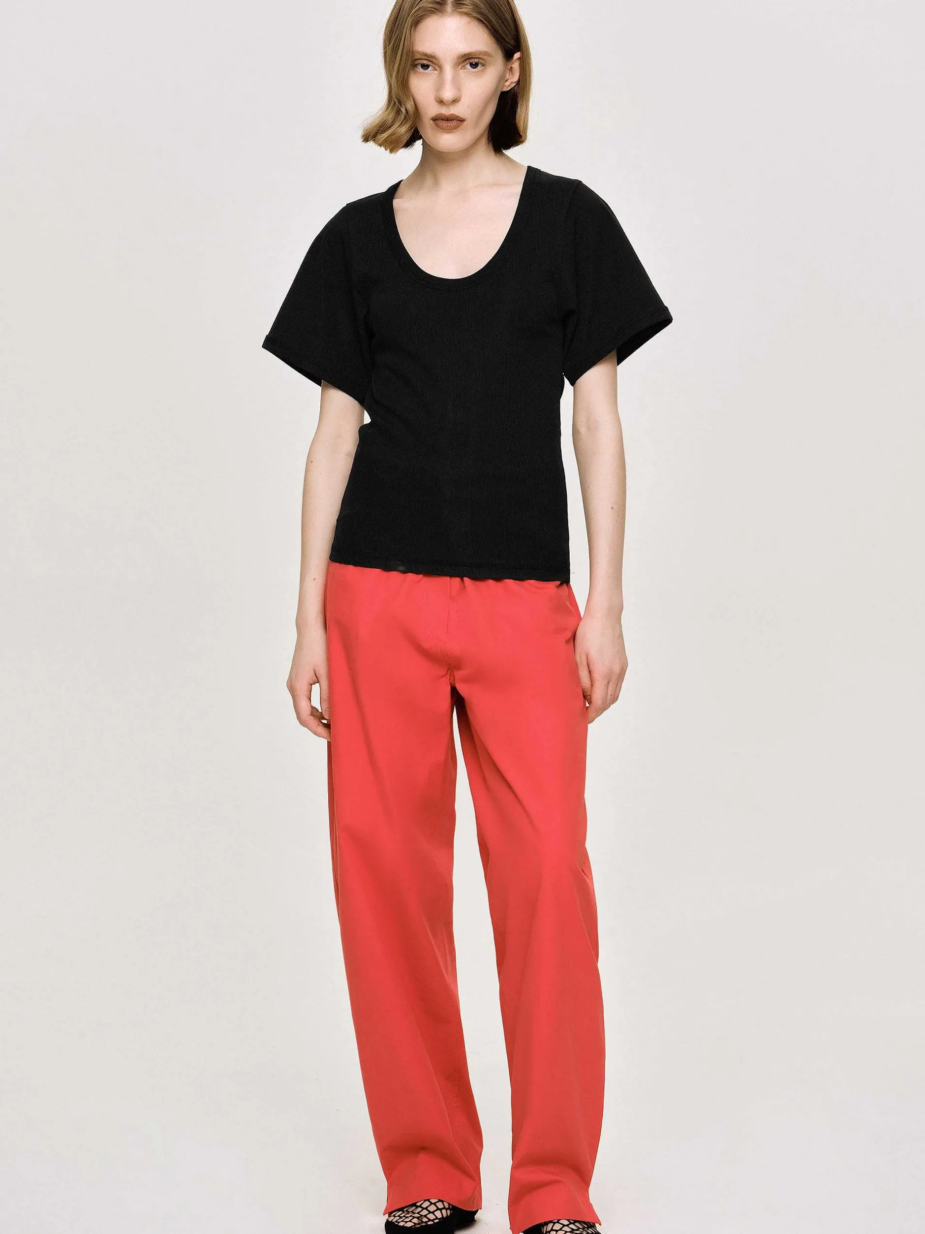 Frauen Source Unknown Zubehör<Deep U T-Shirt, Schwarz