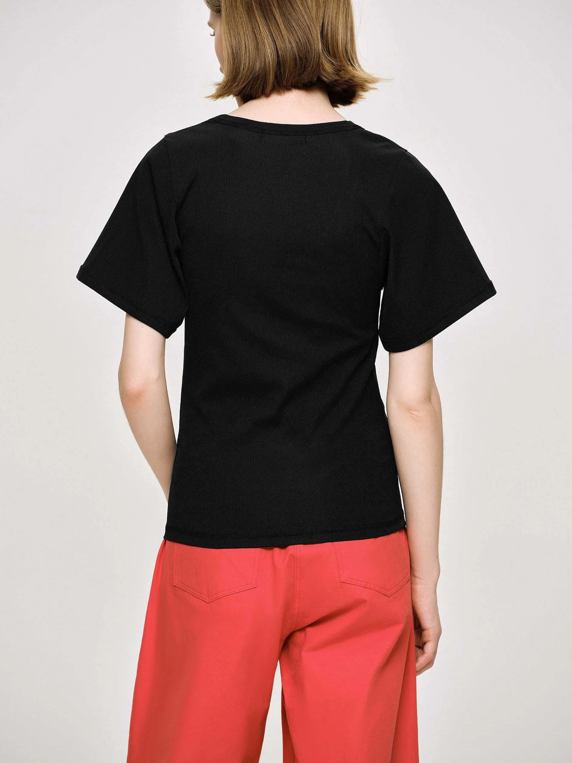 Frauen Source Unknown Zubehör<Deep U T-Shirt, Schwarz