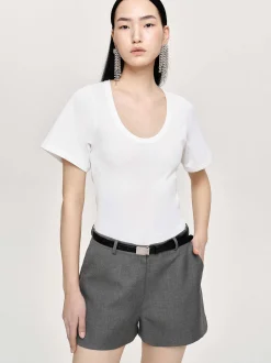 Frauen Source Unknown Zubehör<Deep U T-Shirt, Weis