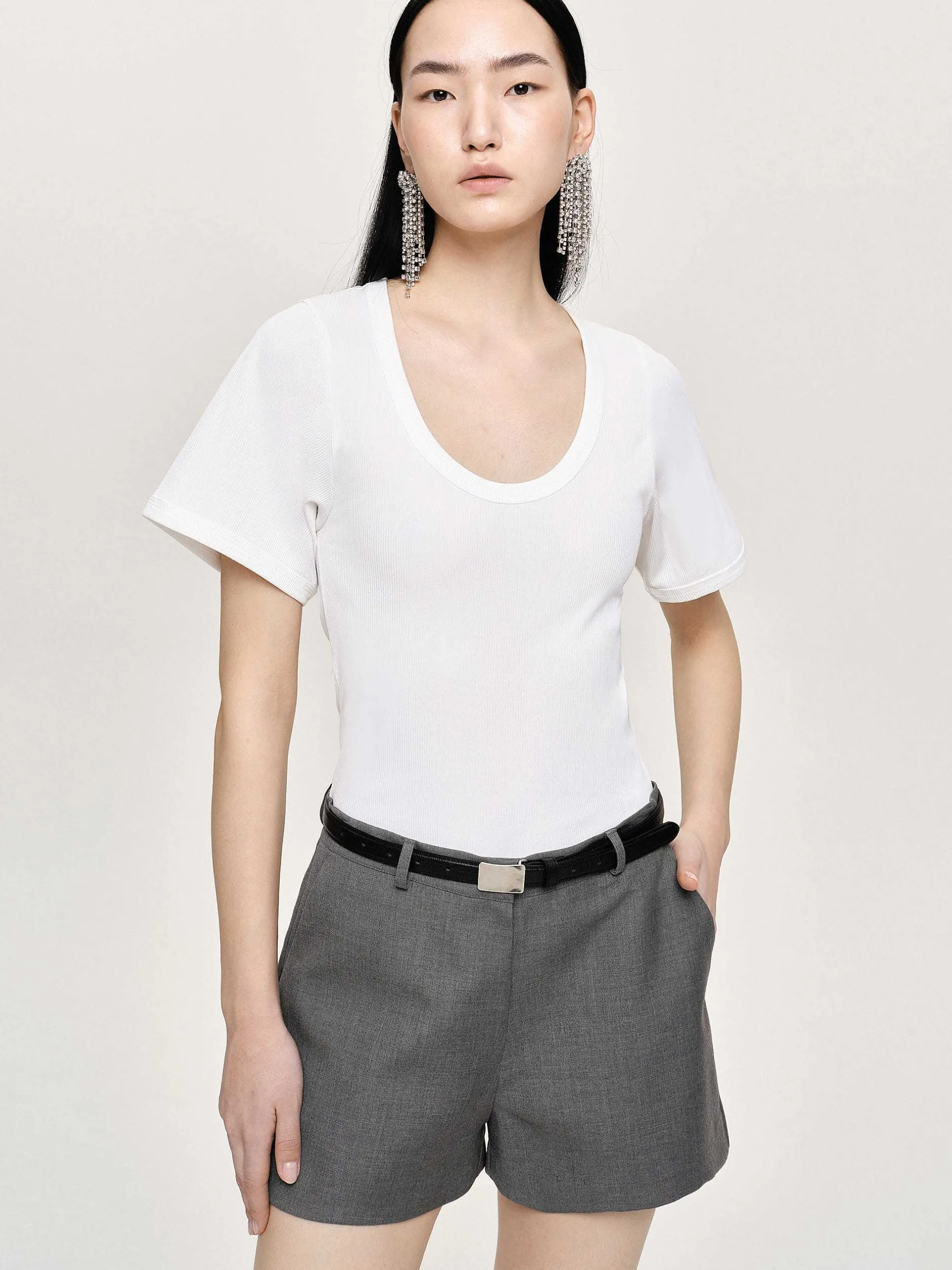 Frauen Source Unknown Zubehör<Deep U T-Shirt, Weis