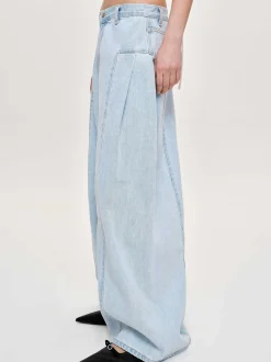 Frauen Source Unknown Denim<Doppelseitige, Ubergrose Jeans, Hellblau