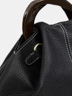Frauen Source Unknown Kleidung<Dreieckstasche Aus Kalbsleder, Schwarz