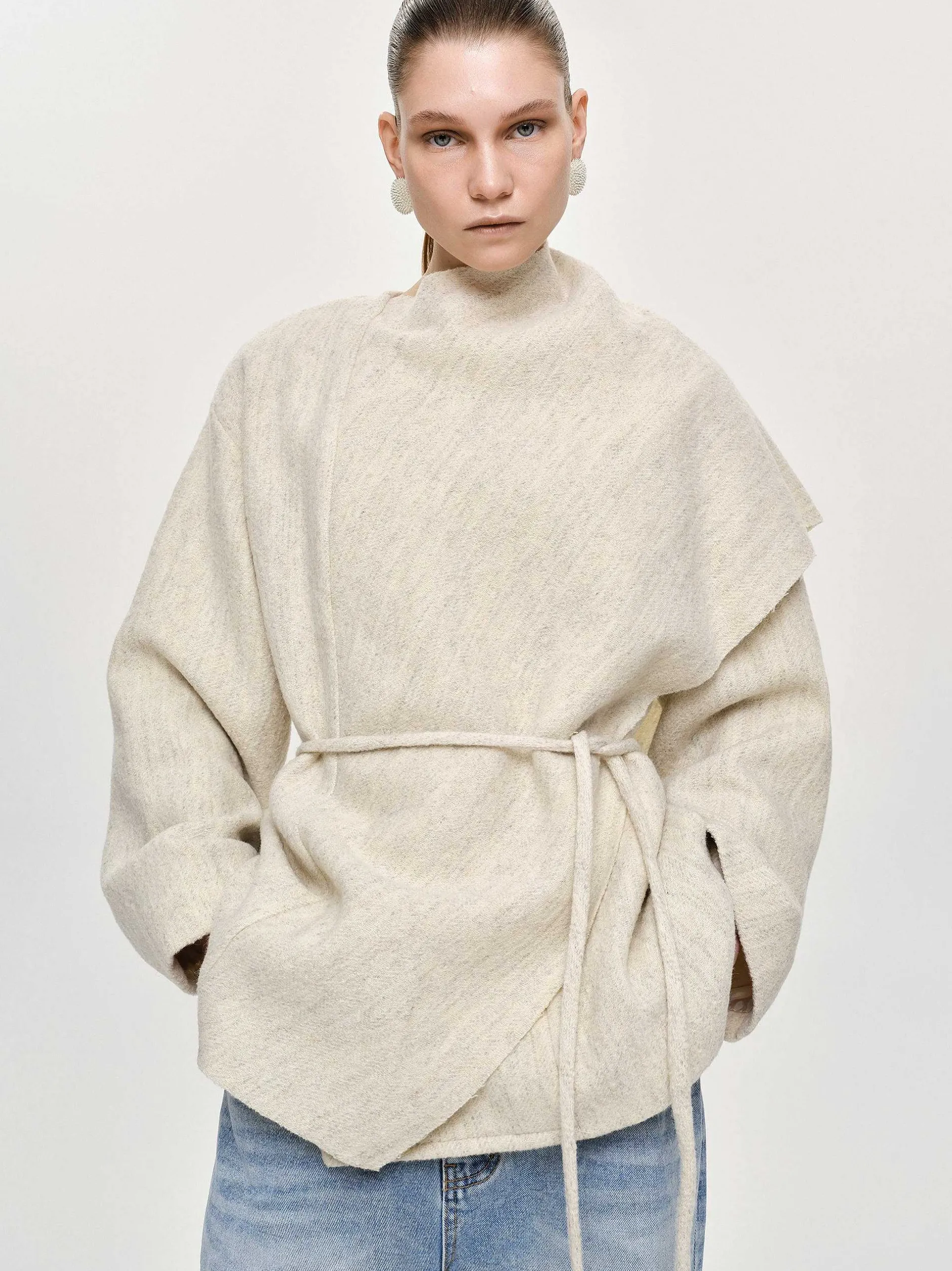 Frauen Source Unknown Zubehör<Edmea Jacke Mit Schaldetails, Reiher