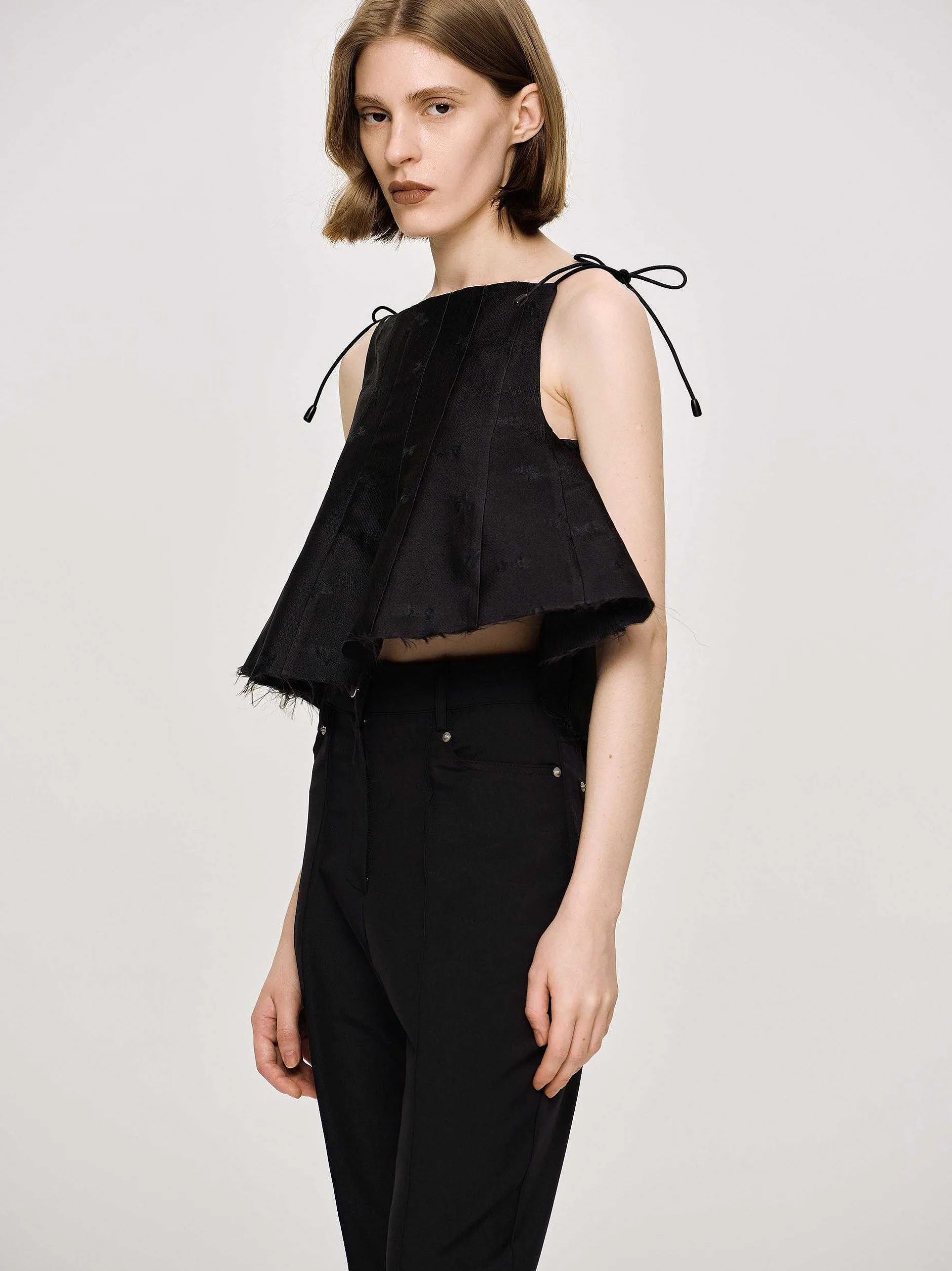 Frauen Source Unknown Oberteile<Extra Verkurztes Camisole, Schwarz