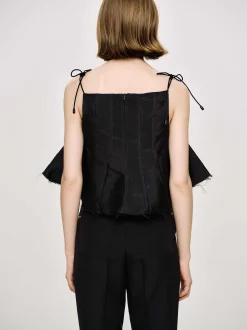 Frauen Source Unknown Oberteile<Extra Verkurztes Camisole, Schwarz