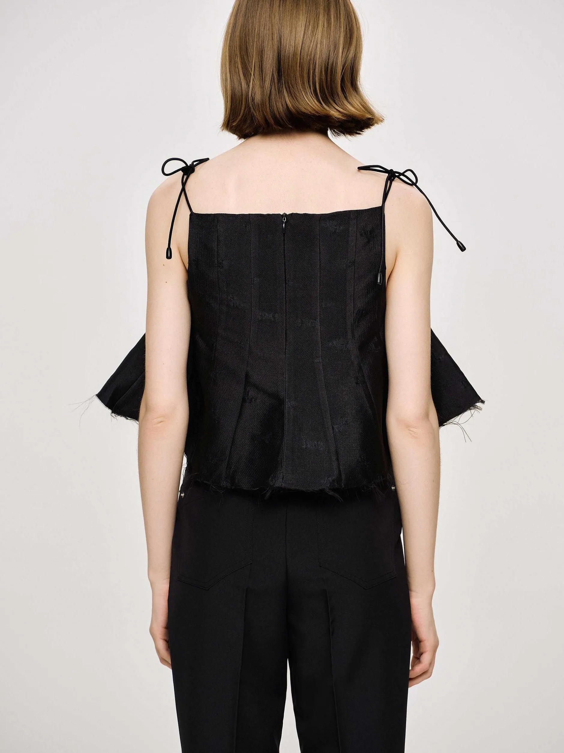 Frauen Source Unknown Oberteile<Extra Verkurztes Camisole, Schwarz