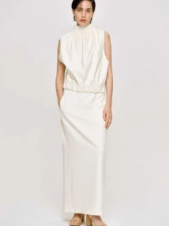 Frauen Source Unknown Unterteile<Fliesender Rock Mit Hoher Taille, Elfenbein