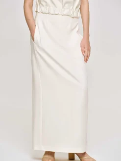 Frauen Source Unknown Unterteile<Fliesender Rock Mit Hoher Taille, Elfenbein