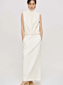 Frauen Source Unknown Unterteile<Fliesender Rock Mit Hoher Taille, Elfenbein