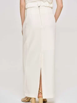 Frauen Source Unknown Unterteile<Fliesender Rock Mit Hoher Taille, Elfenbein