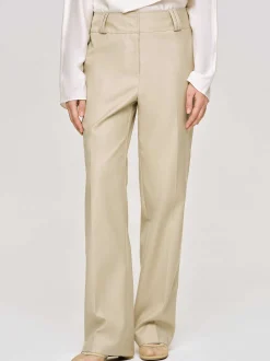 Frauen Source Unknown Unterteile<Gabardine-Hose Mit Geradem Bein, Beige