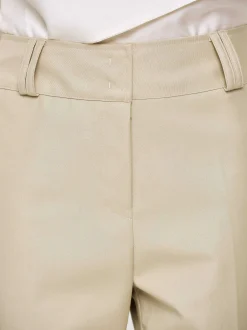 Frauen Source Unknown Unterteile<Gabardine-Hose Mit Geradem Bein, Beige