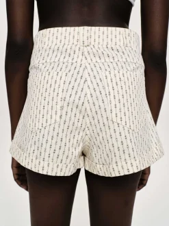 Frauen Source Unknown Unterteile<Geblumte Mikroshorts, Elfenbein