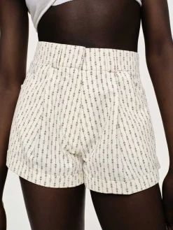 Frauen Source Unknown Unterteile<Geblumte Mikroshorts, Elfenbein