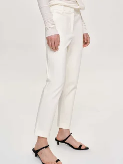 Frauen Source Unknown Kleidung<Gerade Geschnittene Zigarettenhose, Elfenbein