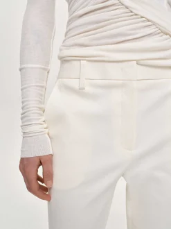 Frauen Source Unknown Kleidung<Gerade Geschnittene Zigarettenhose, Elfenbein