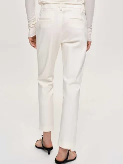 Frauen Source Unknown Kleidung<Gerade Geschnittene Zigarettenhose, Elfenbein