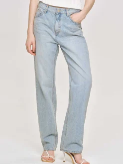 Frauen Source Unknown Kleidung<Gerade Jeans Im Used-Look, Helles Vintage-Blau