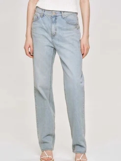 Frauen Source Unknown Kleidung<Gerade Jeans Im Used-Look, Helles Vintage-Blau
