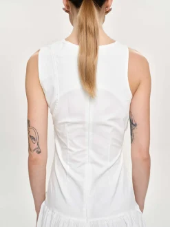 Frauen Source Unknown Zubehör<Gerafftes Kleid Mit Tiefer Taille, Gebrochenes Weis