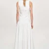 Frauen Source Unknown Zubehör<Gerafftes Kleid Mit Tiefer Taille, Gebrochenes Weis