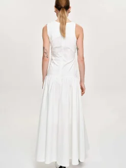 Frauen Source Unknown Zubehör<Gerafftes Kleid Mit Tiefer Taille, Gebrochenes Weis
