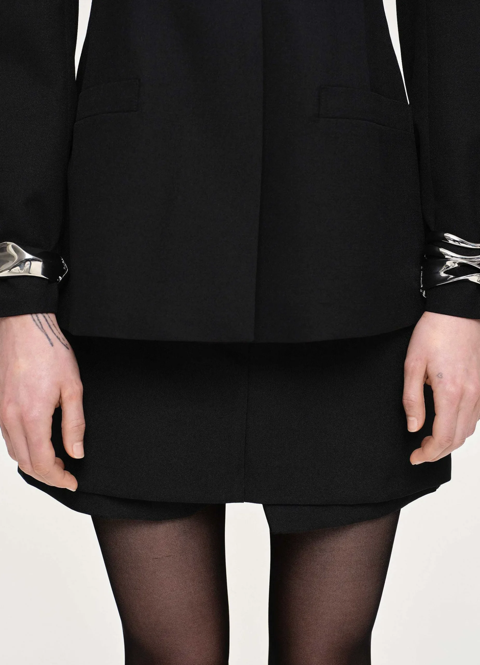 Frauen Source Unknown Zubehör<Geteilte Jacke Mit Taillierter Taille, Schwarz