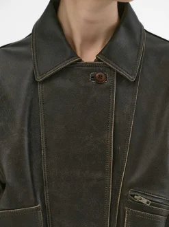 Frauen Source Unknown Zubehör<Geva Verblasste Bomberjacke Aus Lammleder, Braun