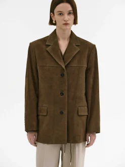 Frauen Source Unknown Zubehör<Hailey Lammfell-Blazer, Pekannuss