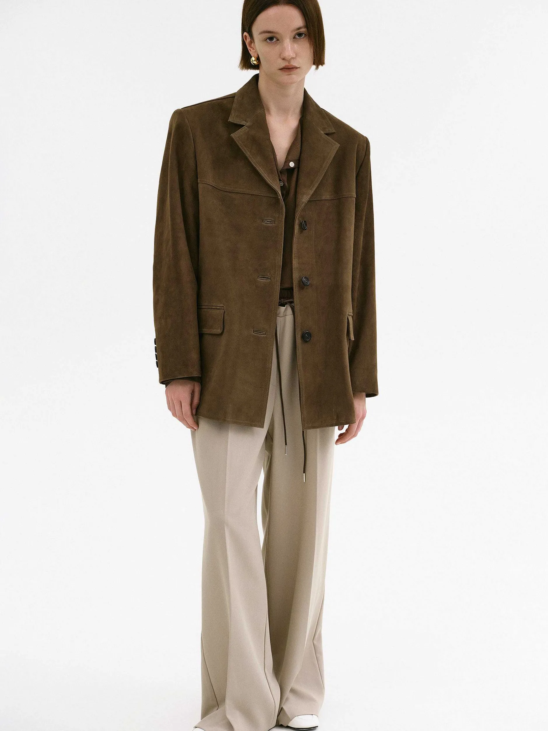 Frauen Source Unknown Zubehör<Hailey Lammfell-Blazer, Pekannuss
