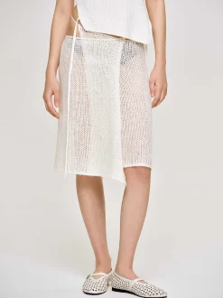 Frauen Source Unknown Koordinaten<Halbtransparenter Strickrock, Birke