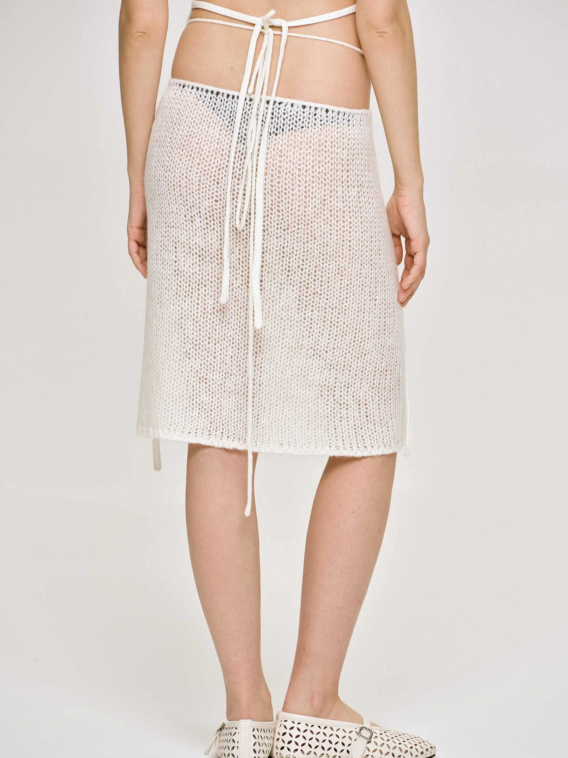 Frauen Source Unknown Unterteile<Halbtransparenter Strickrock, Birke