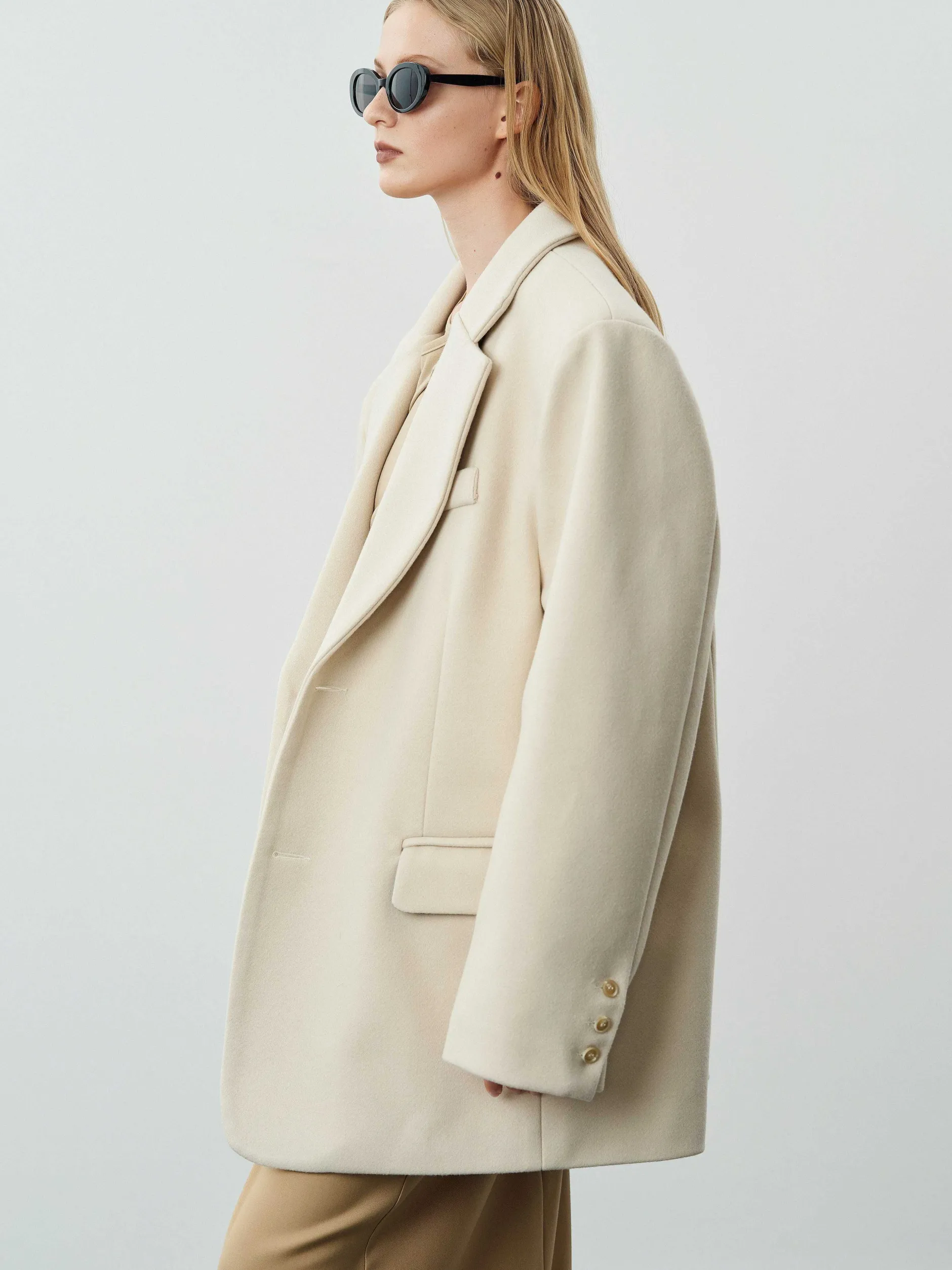 Frauen Source Unknown Zubehör<Hayk Ubergroser Boyfriend-Blazer, Creme