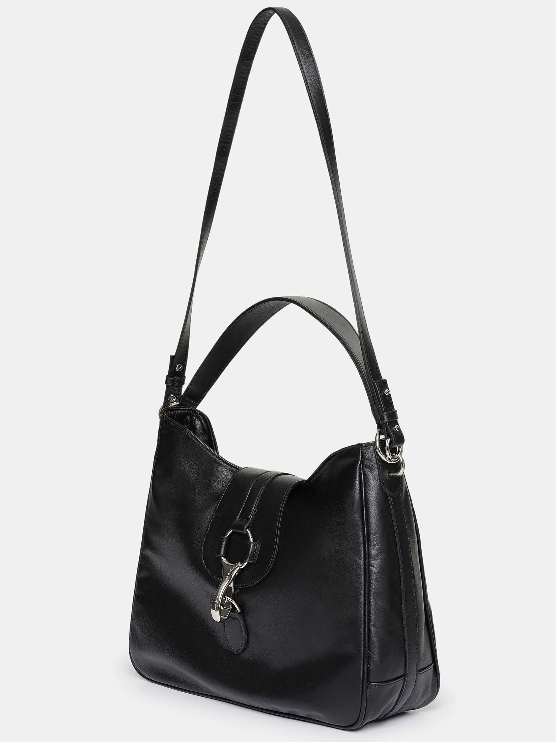 Frauen Source Unknown Kleidung<Hobo-Tasche Aus Leder, Schwarz