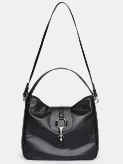 Frauen Source Unknown Kleidung<Hobo-Tasche Aus Leder, Schwarz