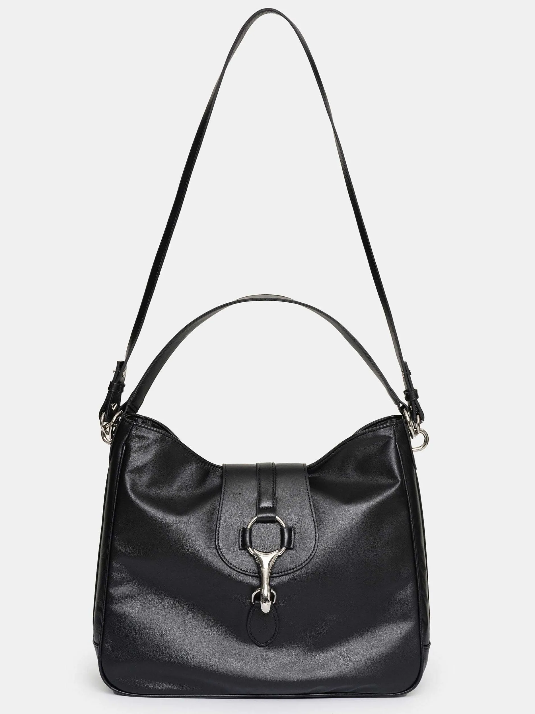 Frauen Source Unknown Kleidung<Hobo-Tasche Aus Leder, Schwarz