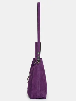 Frauen Source Unknown Kleidung<Hobo-Tasche Aus Wildleder, Pflaume