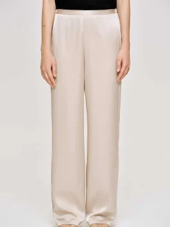Frauen Source Unknown Zubehör<Hose Aus Satin-Krepp, Champagner
