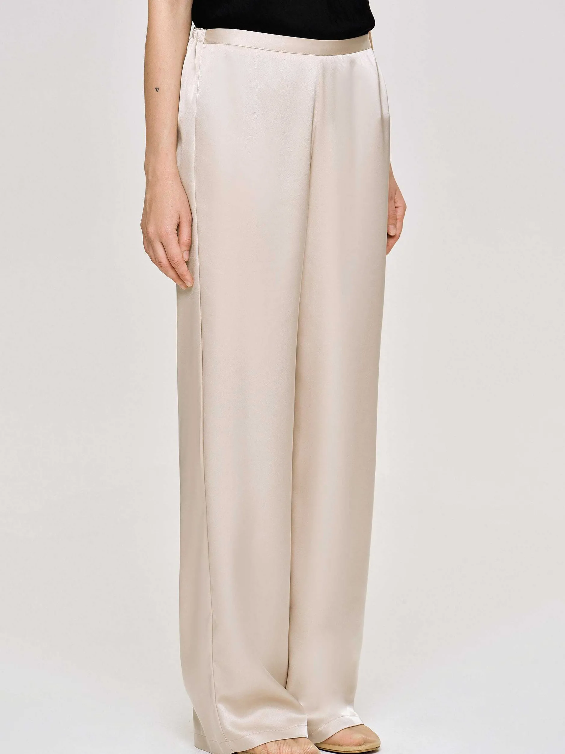 Frauen Source Unknown Zubehör<Hose Aus Satin-Krepp, Champagner