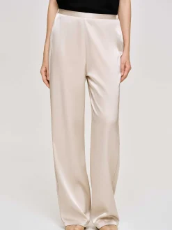 Frauen Source Unknown Zubehör<Hose Aus Satin-Krepp, Champagner