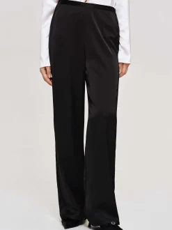 Frauen Source Unknown Zubehör<Hose Aus Satin-Krepp, Schwarz