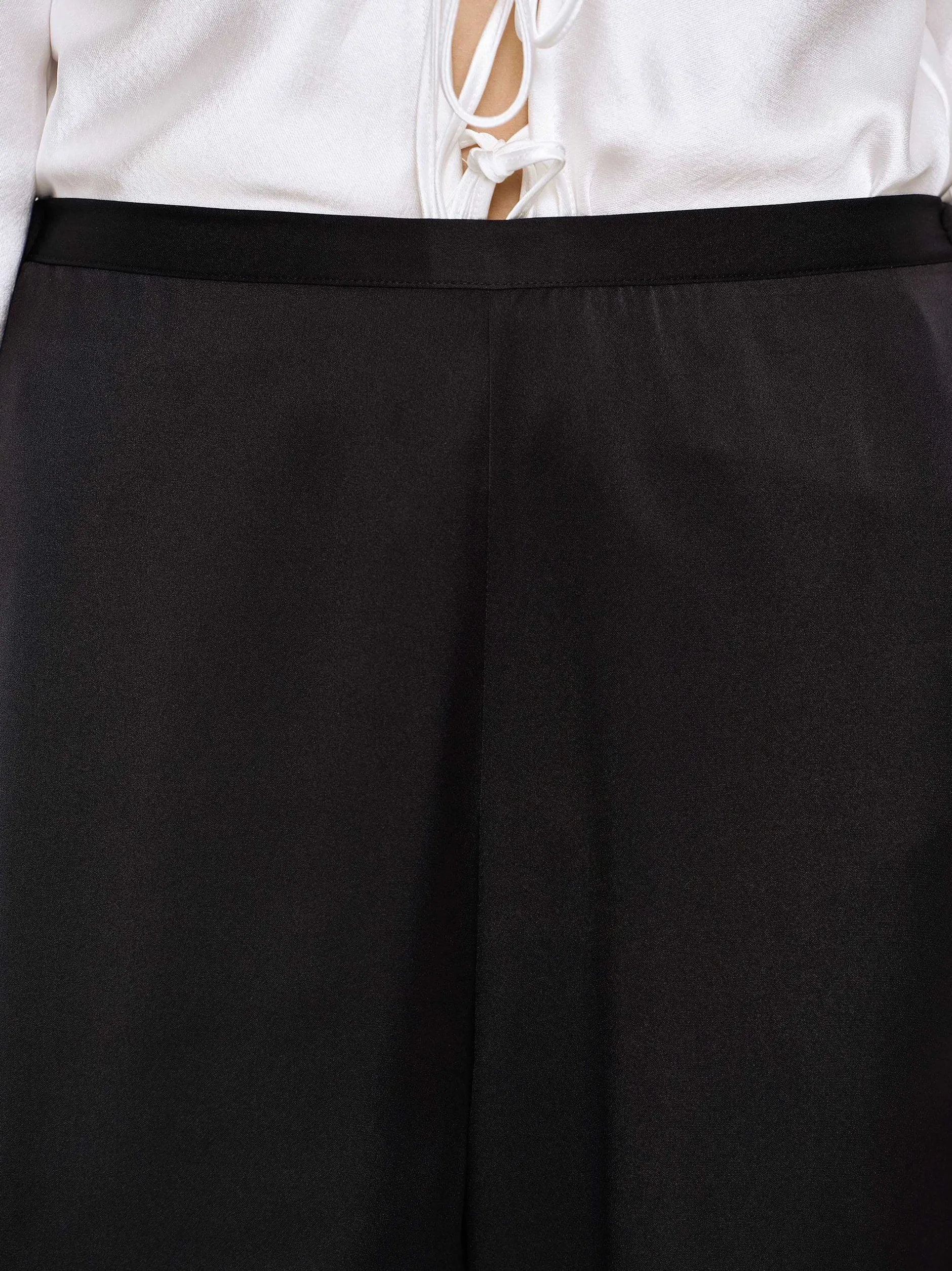 Frauen Source Unknown Zubehör<Hose Aus Satin-Krepp, Schwarz